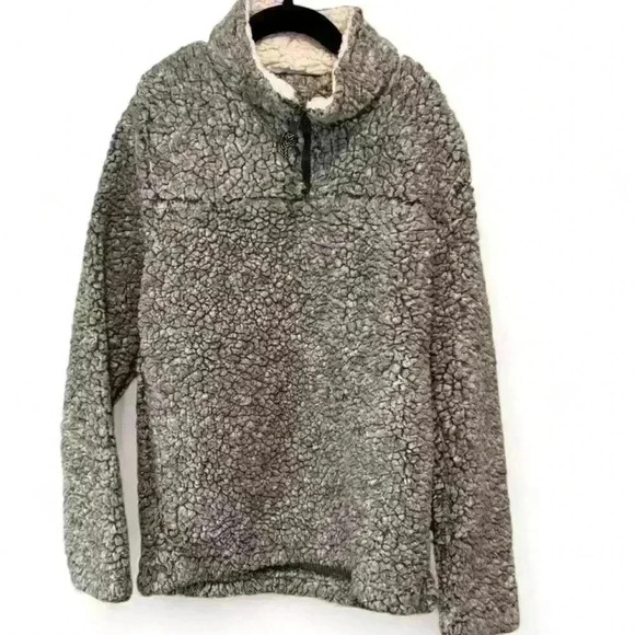 Class Club Boys Sherpa 1/4 Zip Pullover Sweater Gray Size 10-12 - Picture 1 of 4